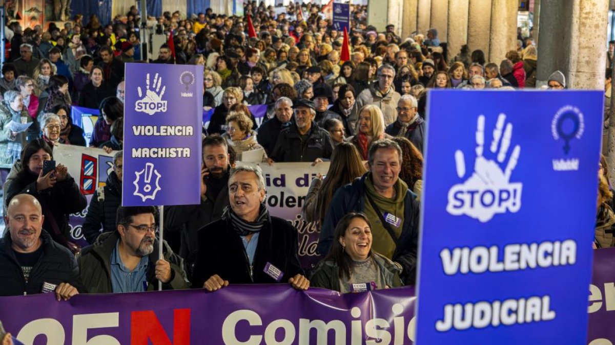Imagen de archivo de una manifestación contra la violencia de género en Valladolid.