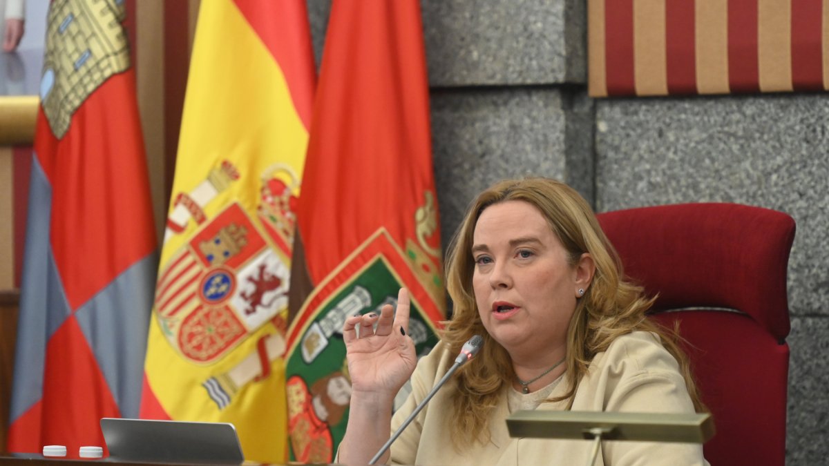 Cristina Ayala, en el pleno extraordinario de la cuestión de confianza de Burgos.