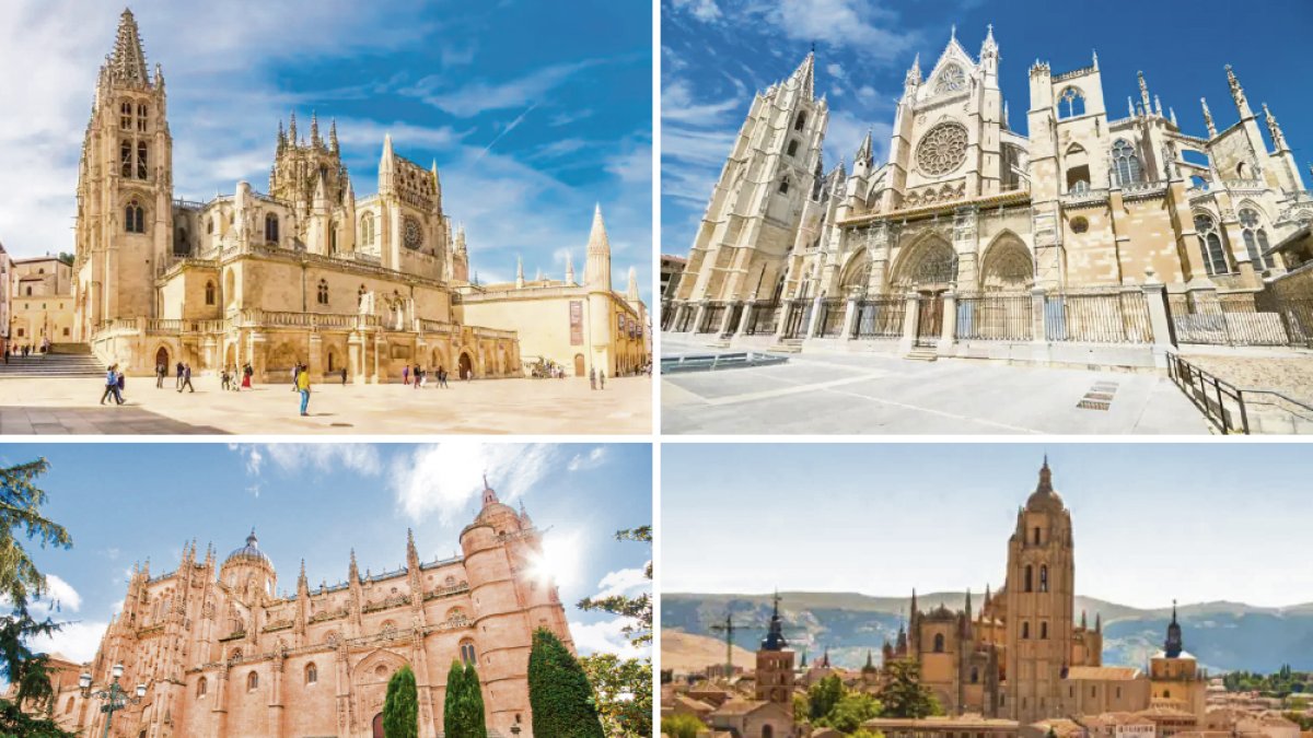 Imagen de algunas de las catedrales de Castilla y León