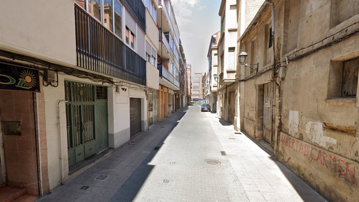 Calle Mancornador en Palencia, donde tuvo lugar el suceso.