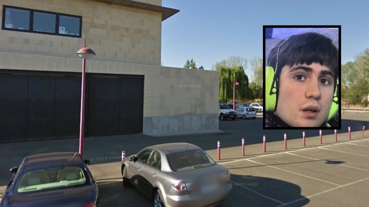 Parking del Ayuntamiento San Andrés y el rostro del menor desaparecido