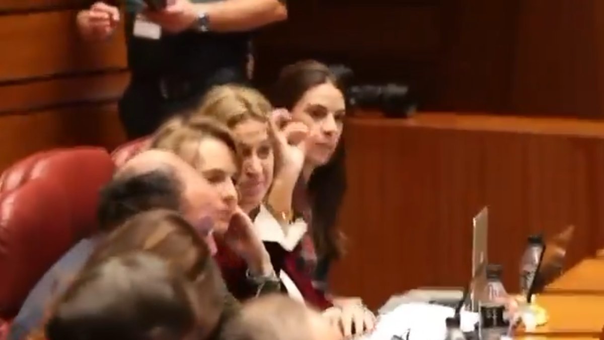 Fotograma del vídeo de los procuradores del PP en las Cortes difundido por Vox en sus redes sociales
