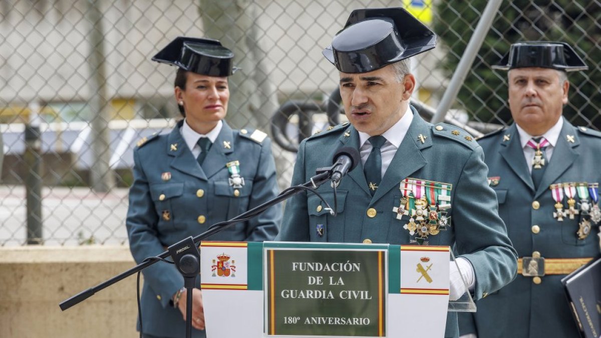 El coronel Martín, durante la celebración del 180 aniversario de la Guardia Civil en Burgos
