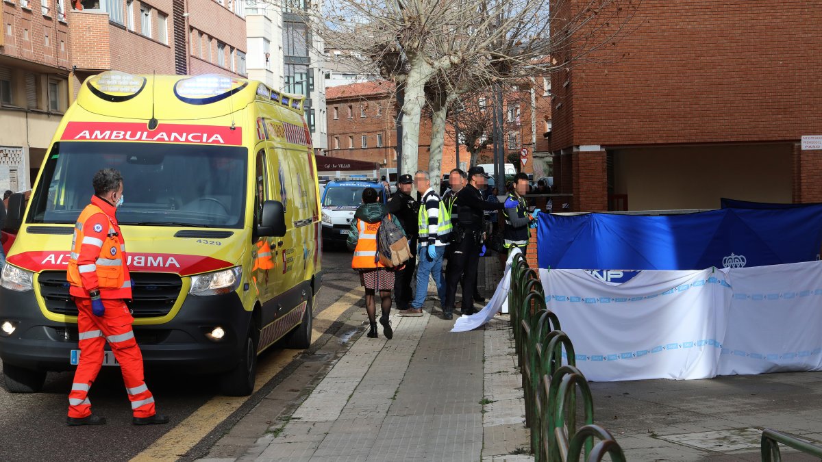 Lugar del crimen en Palencia.