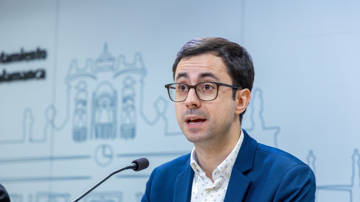 Imagen de archivo de José Luis Mateos, portavoz del Grupo Municipal Socialista en el Ayuntamiento de Salamanca