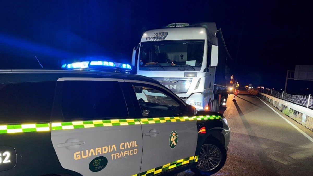 Camión interceptado en la A-2 en Soria.