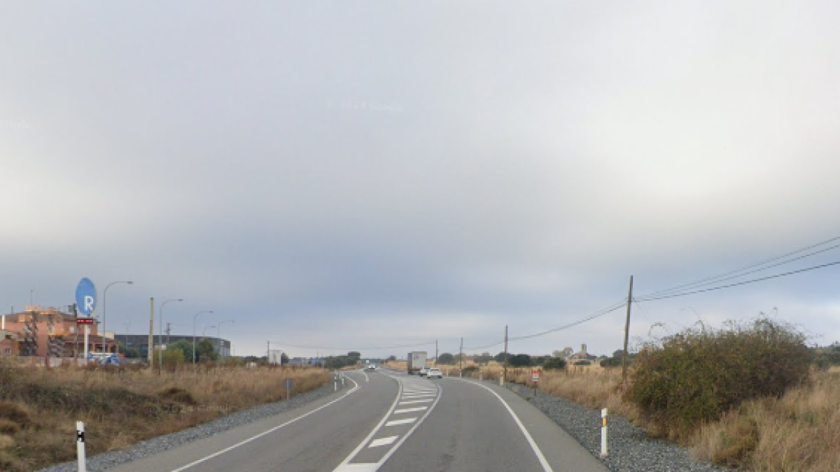 Carretera en la que ha tenido lugar el accidente.