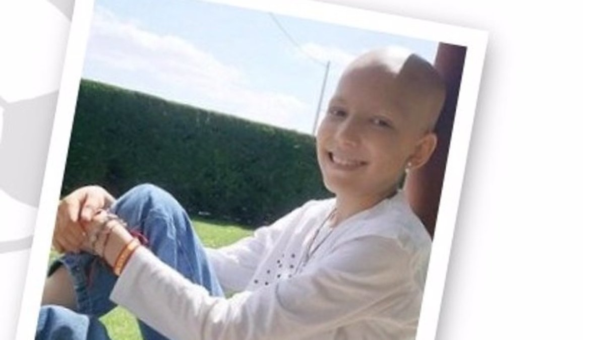 María en la foto de la web de su fundación,' La sonrisa de María'