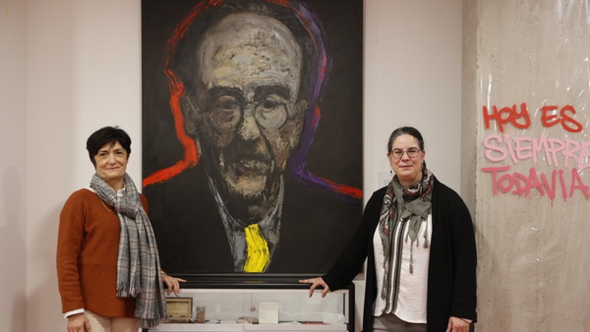 Joëll Santa-Garcia, presidenta de la Fundación Antonio Machado en Collioure y Verónica Sierra, vicepresidenta.