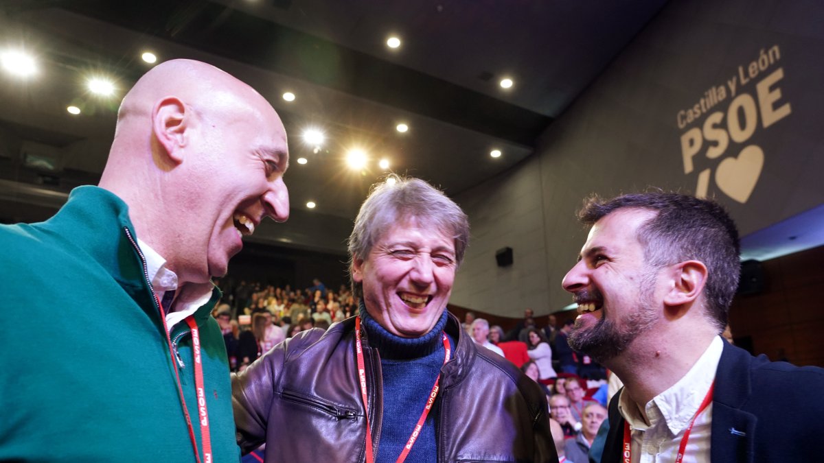 Diez, Martínez y Tudanca en el Congreso Autonómico del PSOE de Castilla y León.