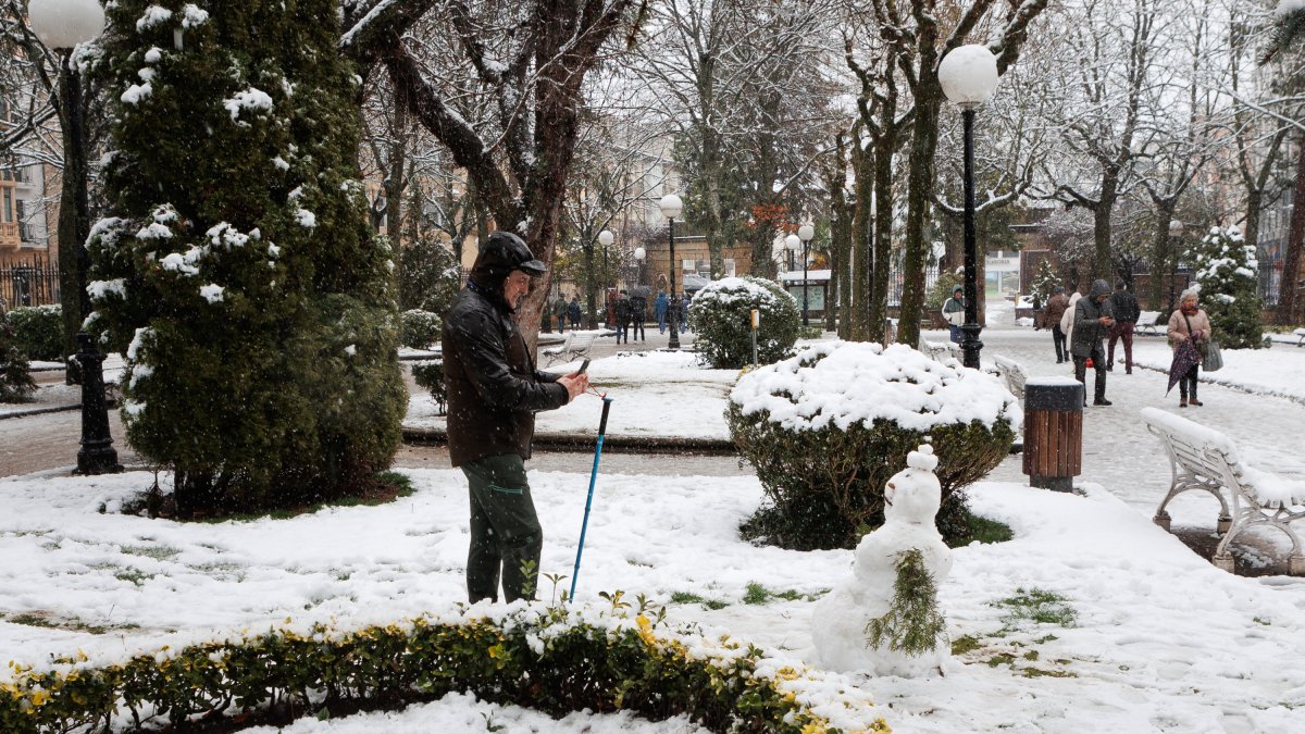 Nieve en Soria, en una imagen de archivo.