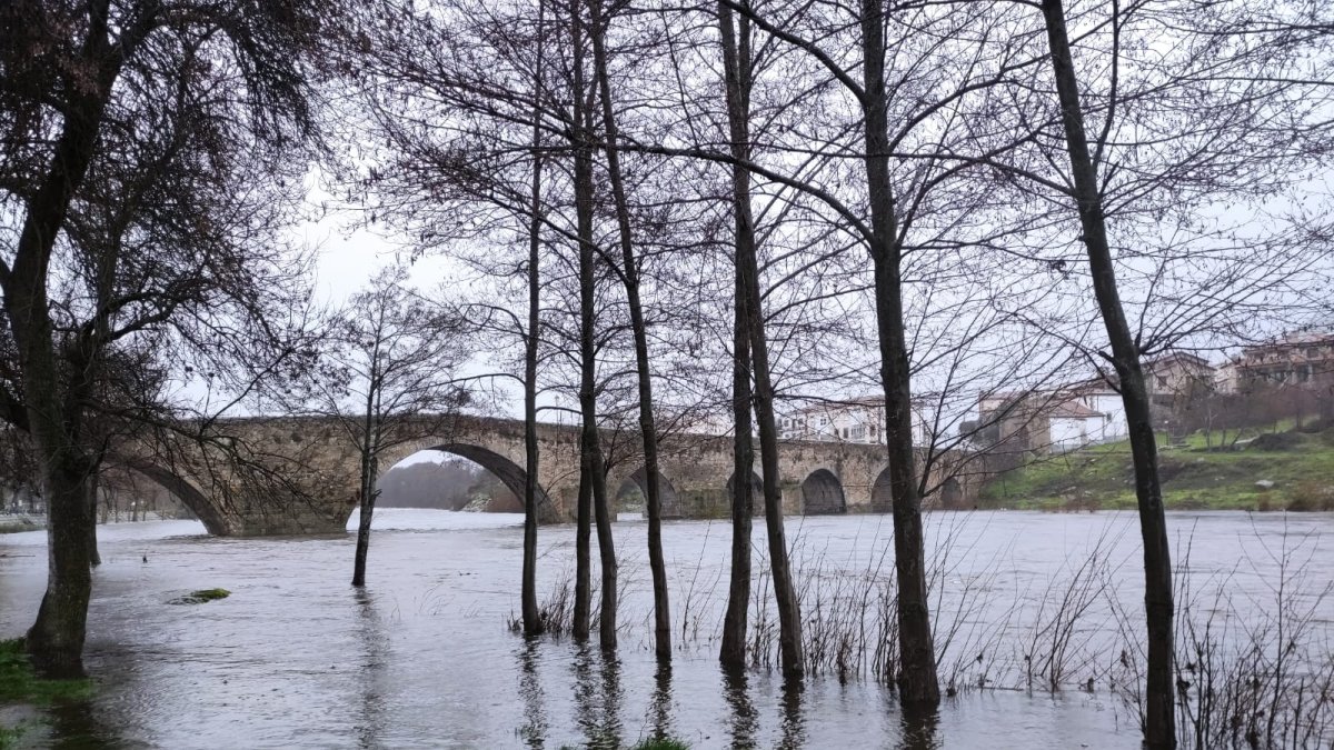 Localidad abulense de El Barco de Ávila tras lluvias, en una imagen de archivo.