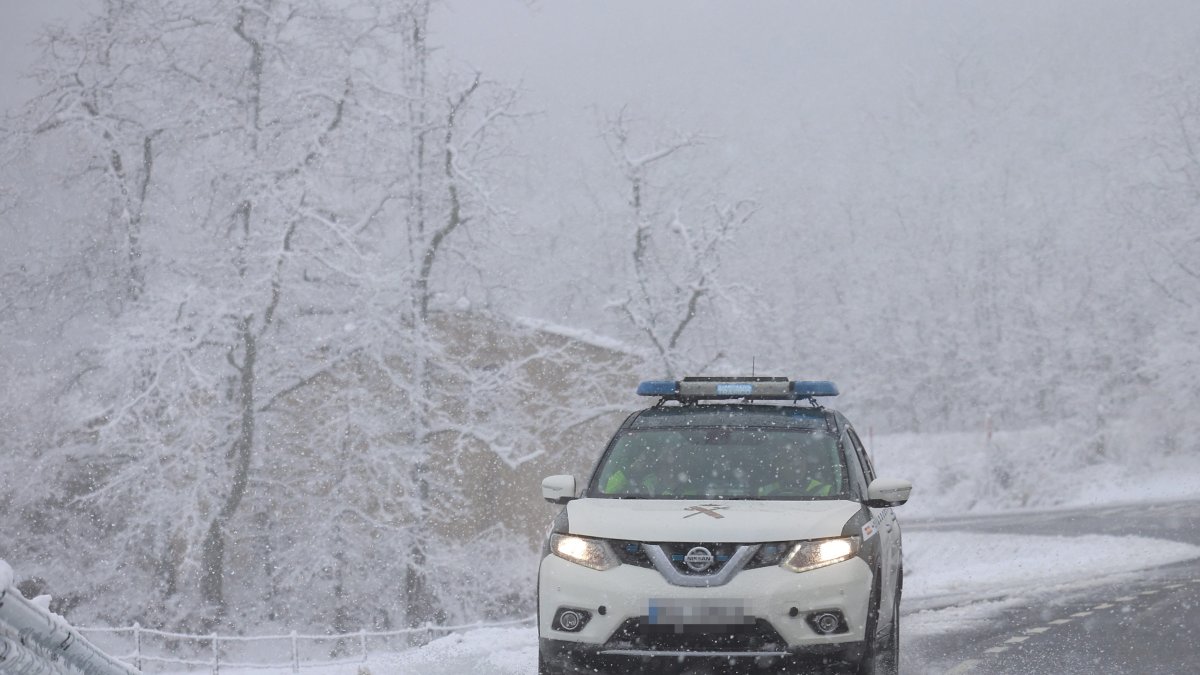 Carreteras afectadas por la nevada en Castilla y León.