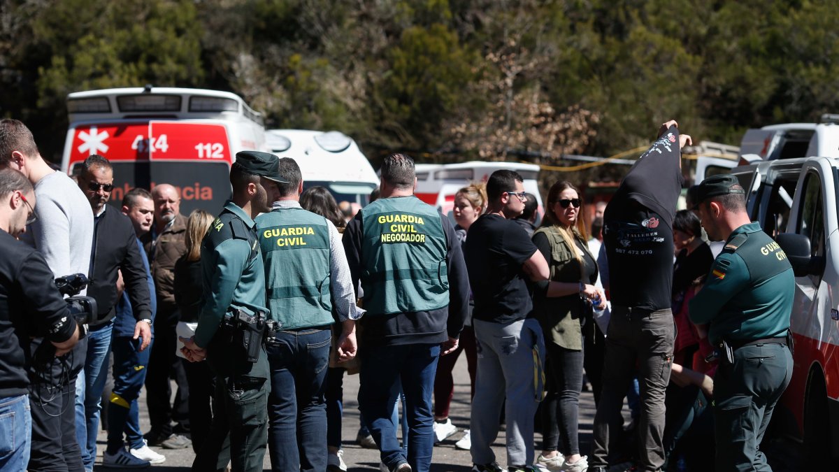 Entorno de la mina de Cerredo, en Asturias, donde una explosión ha terminado con la vida de cinco personas