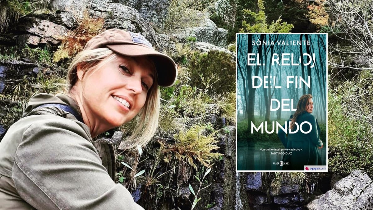 Sònia Valiente, la autora de ‘El reloj del fin del mundo’, en una cascada de la Laguna Negra