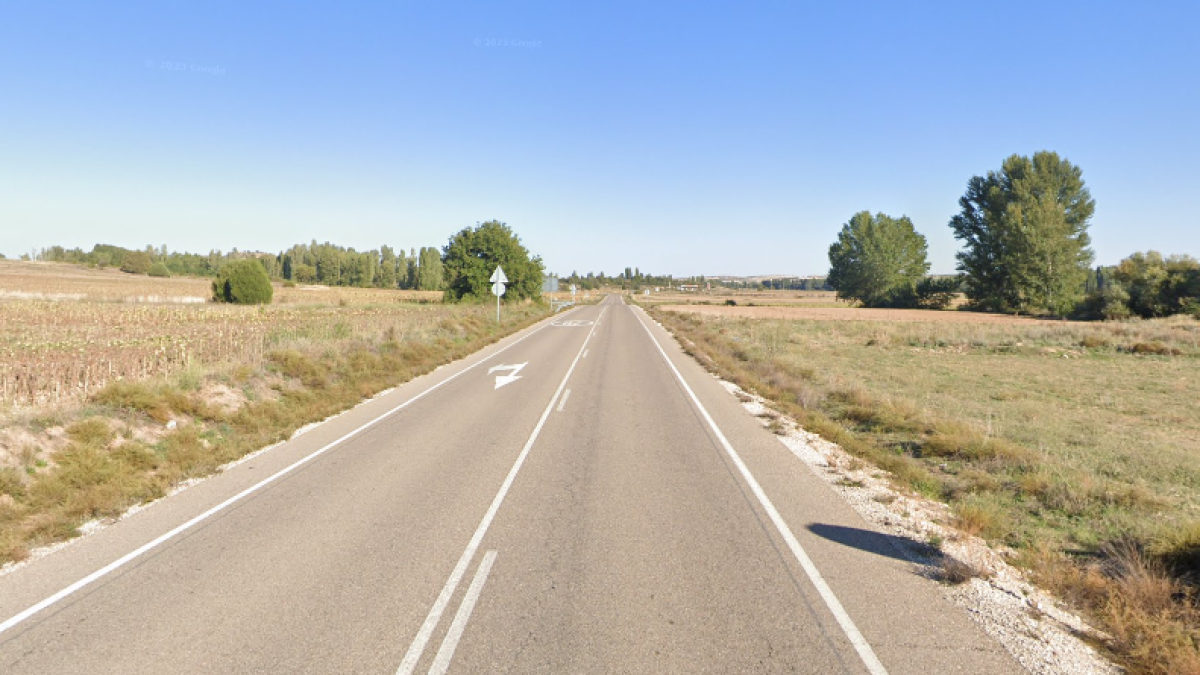 Carretera BU-295, donde ha tenido lugar el accidente