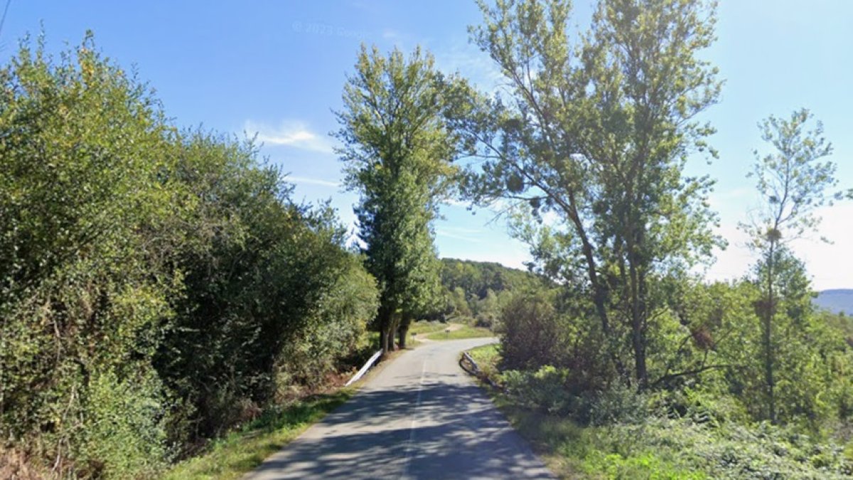 Carretera donde ha tenido lugar el accidente mortal en la provincia de Burgos