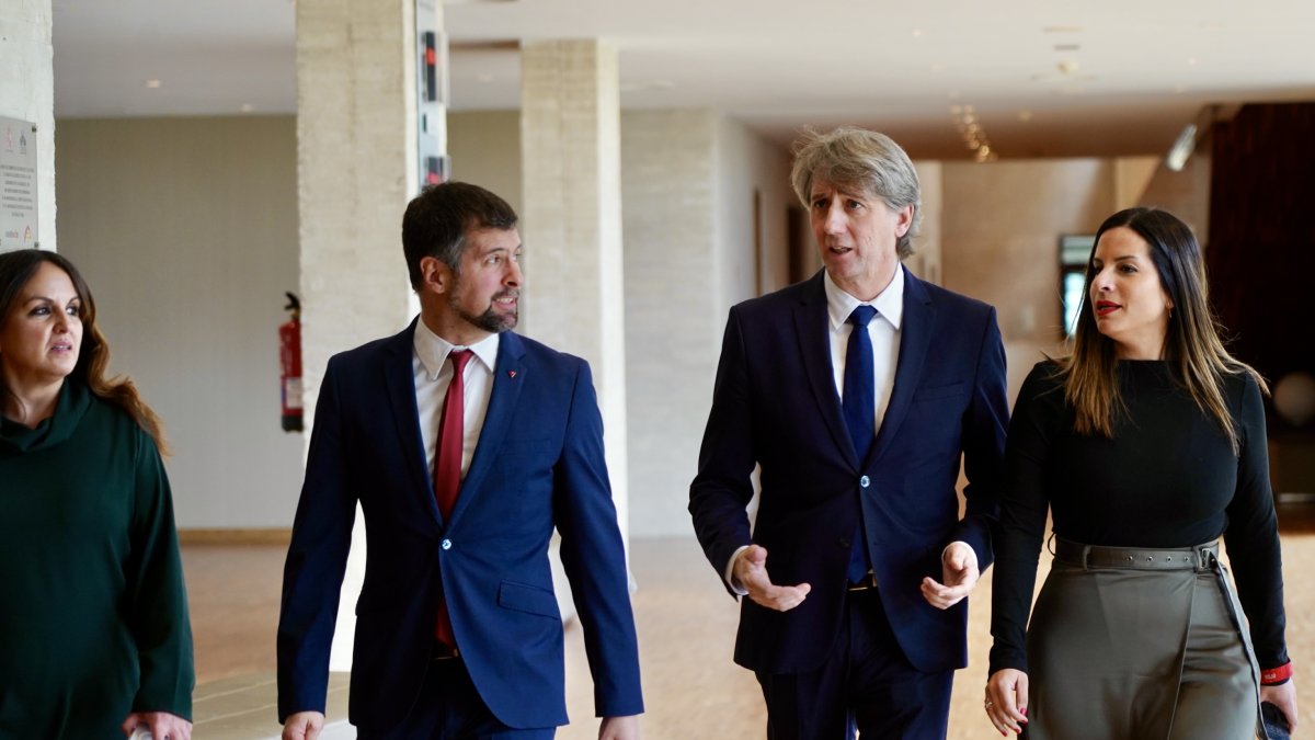 Patricia Gómez Urbán, Luis Tudanca, Carlos Martínez y Nuria Rubio, en una imagen de archivo.