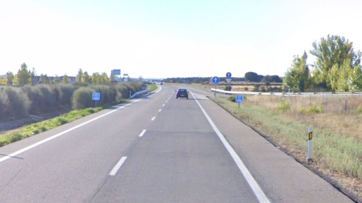 Tramo de la A-6 donde se produjo el accidente.