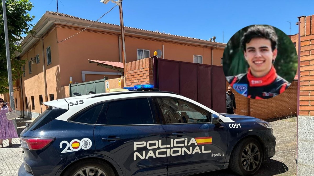 Coche de la Policía Nacional y Antolín González