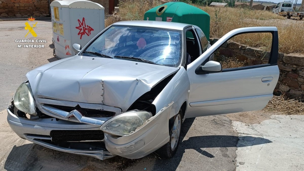 Imagen del coche accidentado