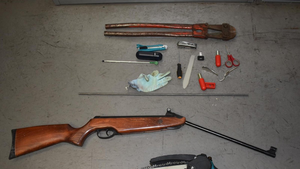 Material incautado a la detenida por robo en dos casas de Palencia.