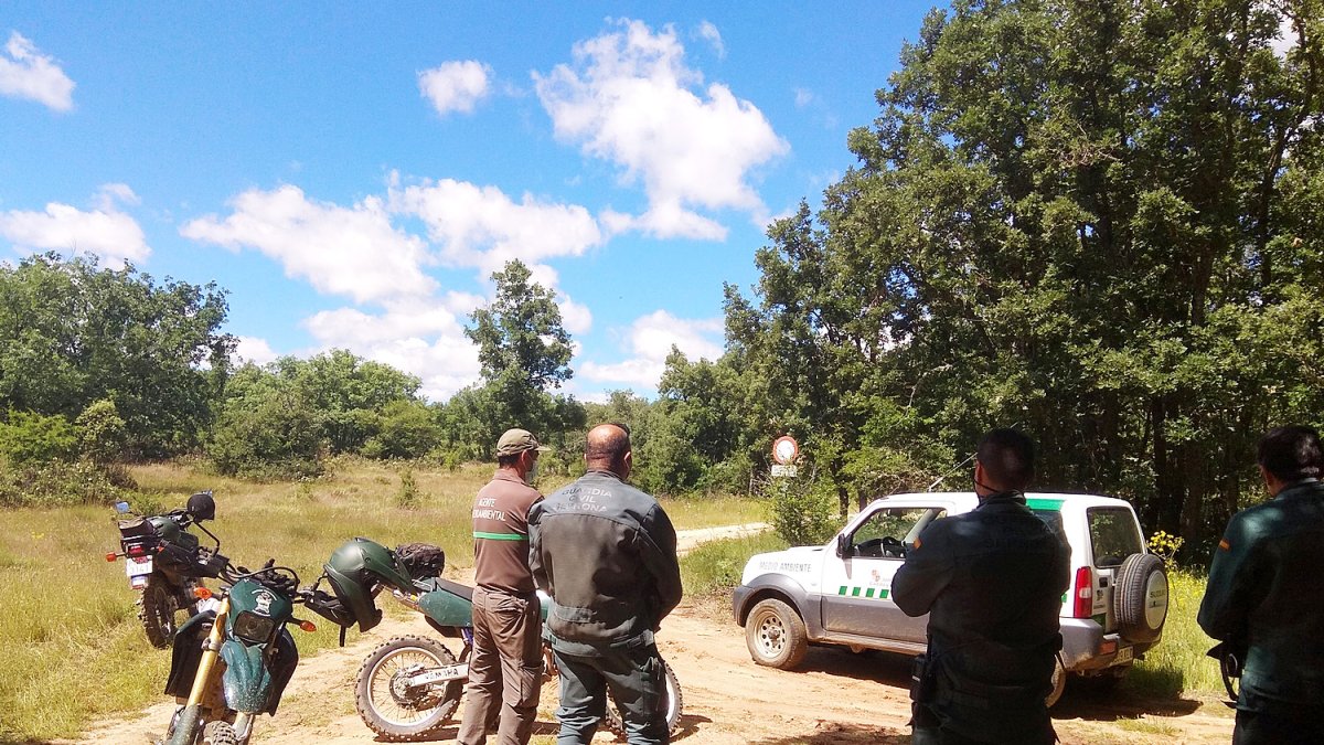 Agentes medioambientales y la Guardia Civil (Seprona) realizan controles de circulación de vehículos a motor fuera de caminos y pistas