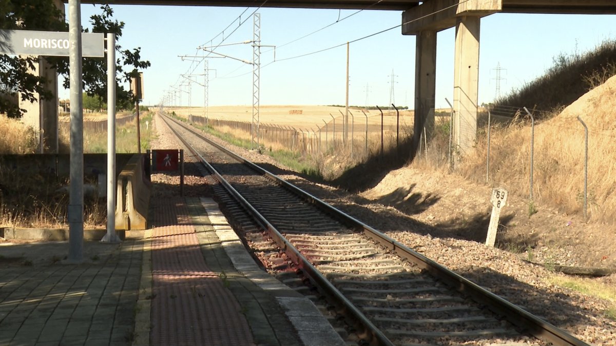 Apeadero de Moriscos (Salamanca) donde se produjo el accidente.