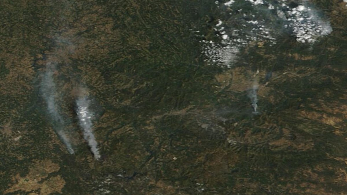Imagen satélite en León del 9 de agosto