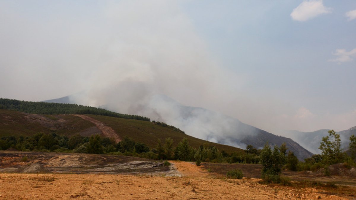 Incendio de Anllares del Sil en León.