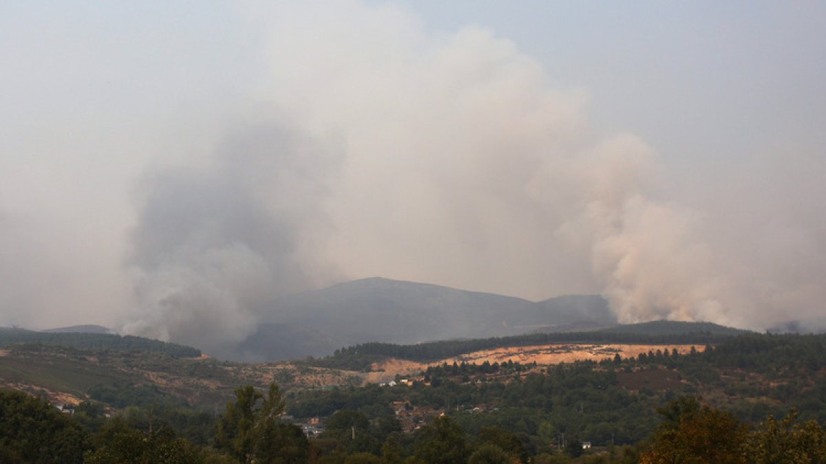 Incendio de Anllares del Sil en León.