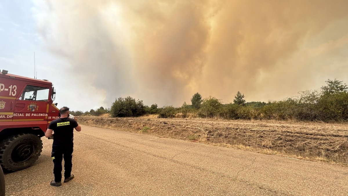 Incendio de Guardo en Palencia.