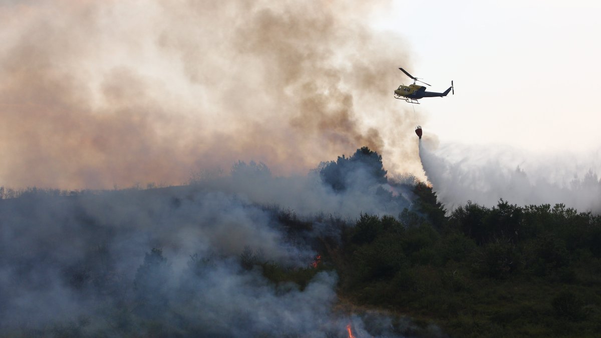 Incendio en Molinaseca (León)