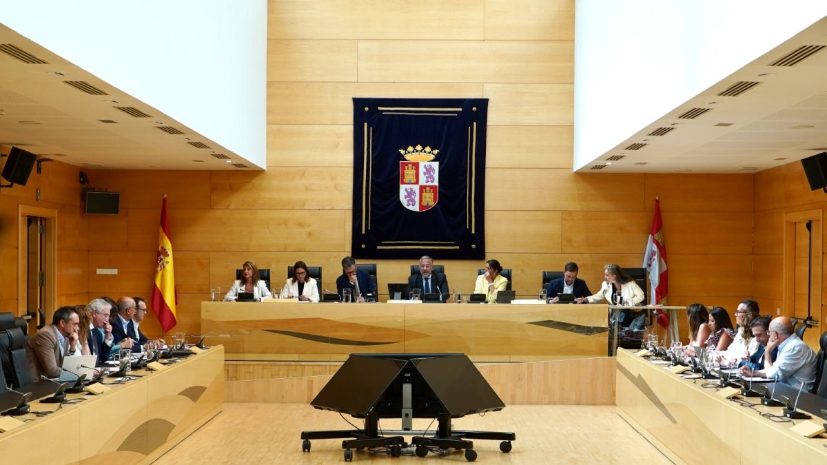 Reunión de la Diputación Permanente en la que se acordó pedir la comparecencia de Mañueco.