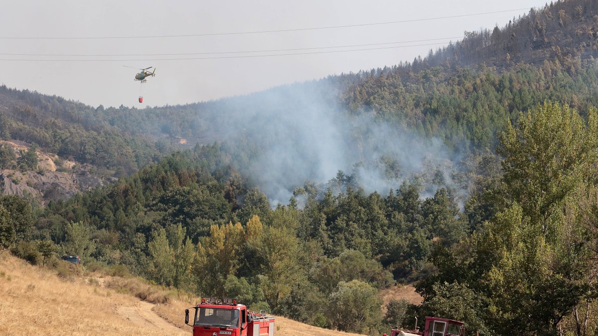Incendio en Garaño (León)