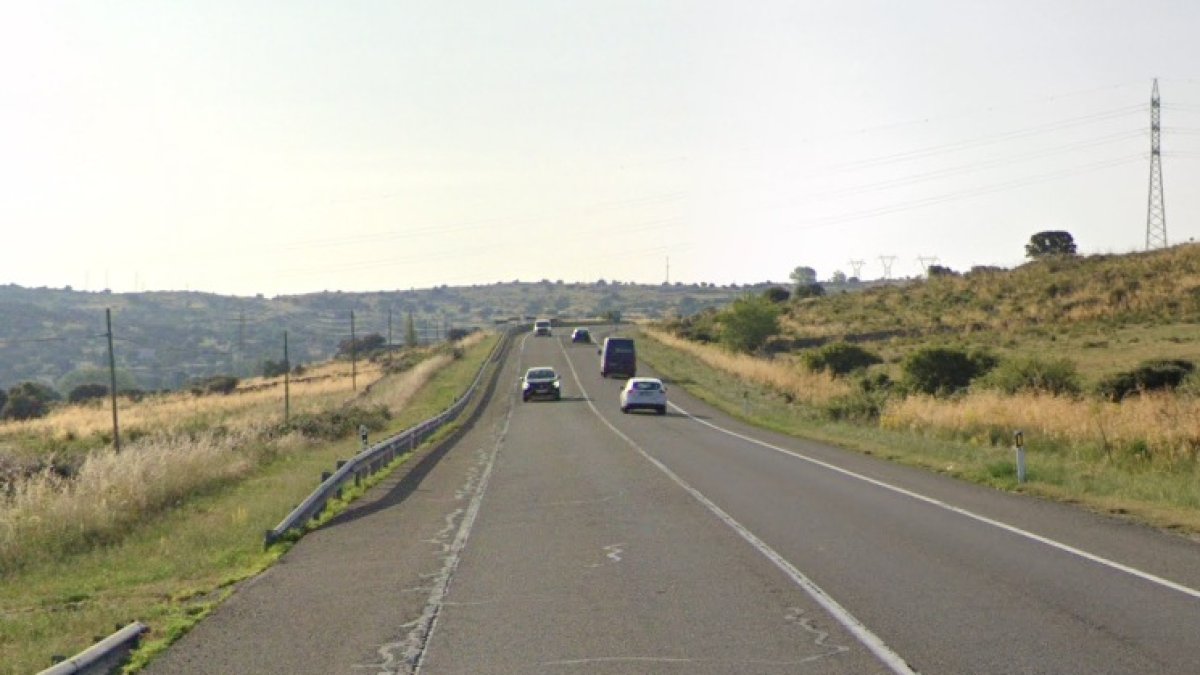 Carretera donde ha tenido lugar el accidente.