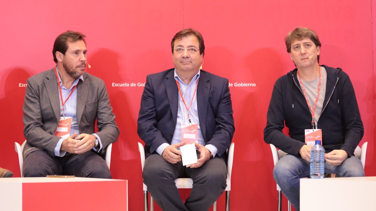 Óscar Puente, Guillermo Fernández Vara y Carlos Martínez, en una imagen de archivo.