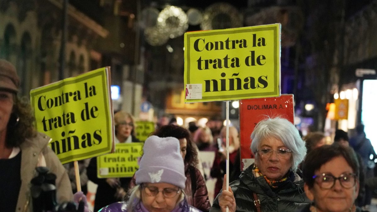 Un momento de una de las concentraciones de Castilla y León contra la violencia de género.