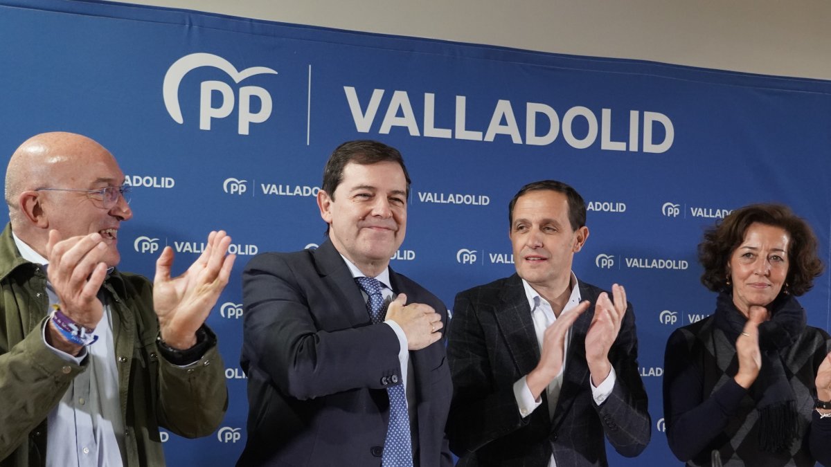 Jesús Julio Carnero, Alfonso Fernández Mañueco, Conrado Íscar y Mercedes Cantalapiedra