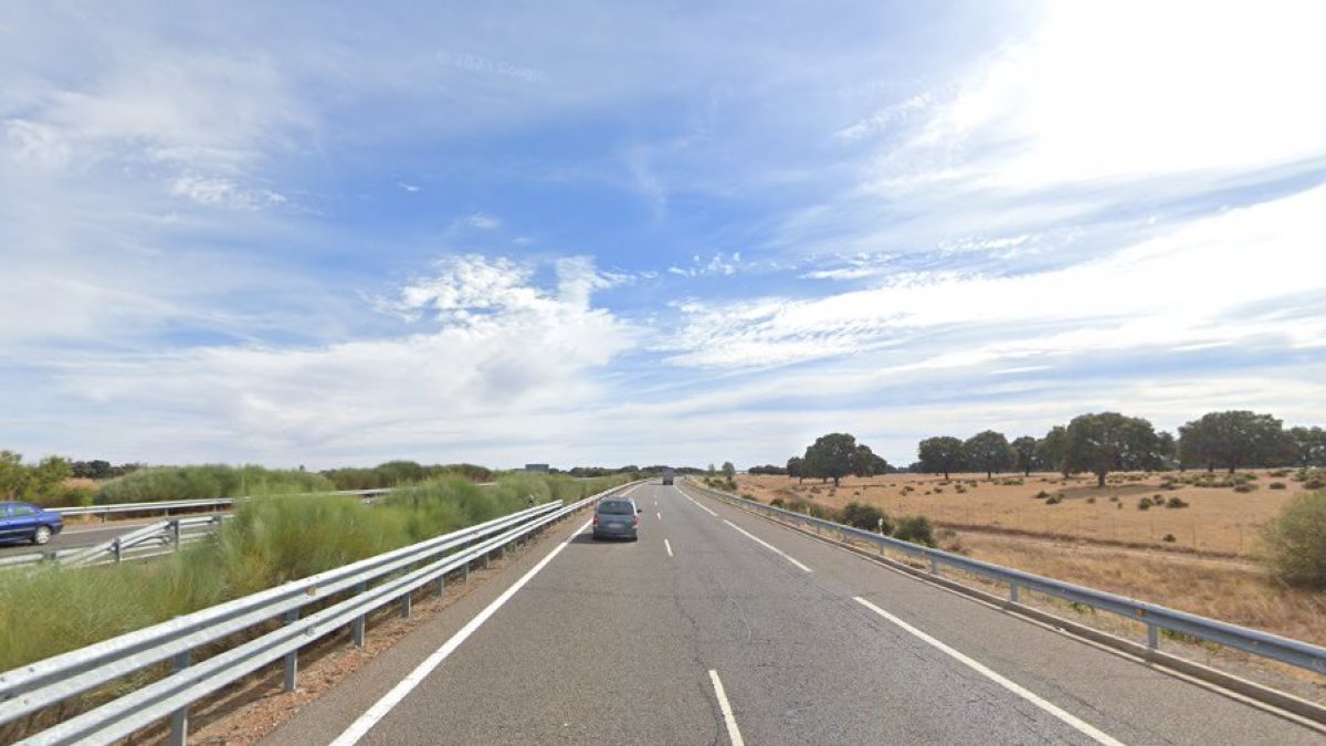 A-62 a la altura de Martín de Yaltes en Salamanca