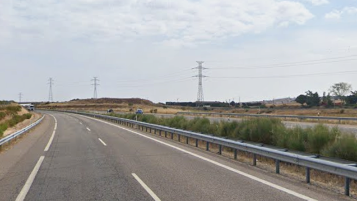 Tramo de la A-62 donde se produjo el accidente.