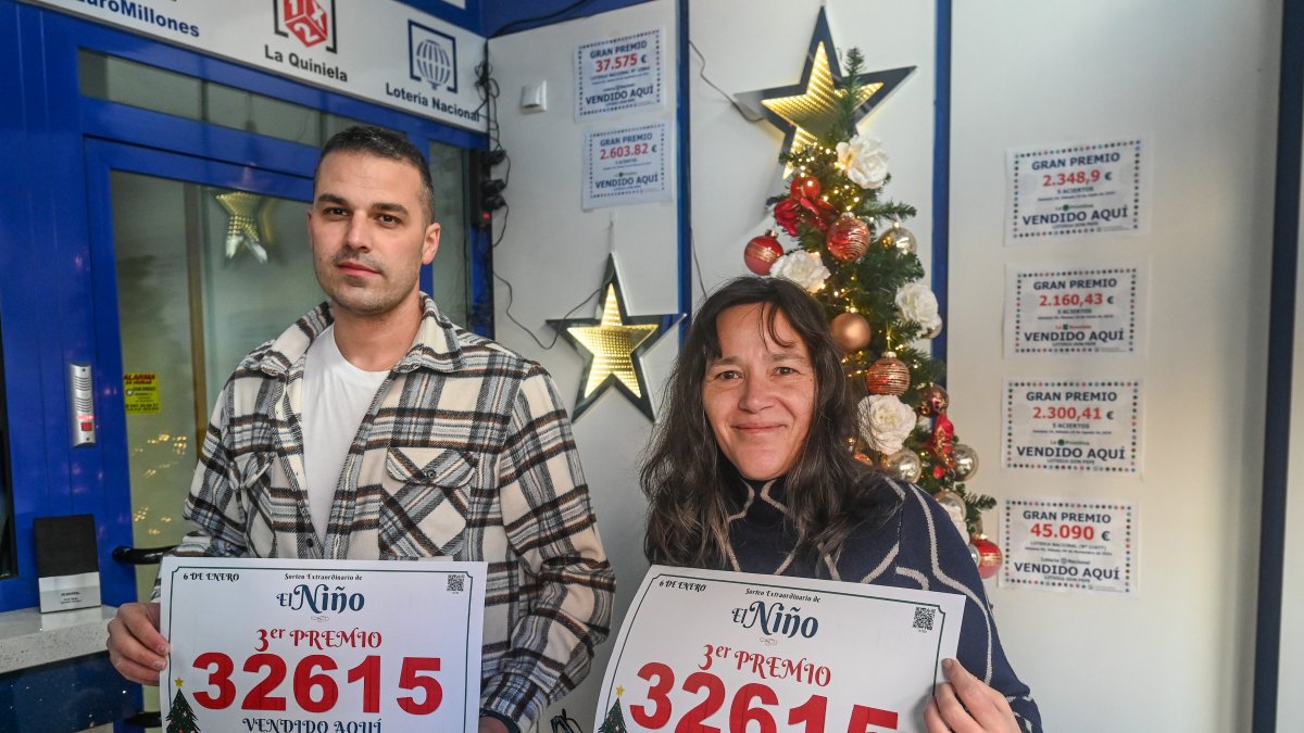 Tercer premio de la lotería del niño vendido en la administración número 11 de Burgos