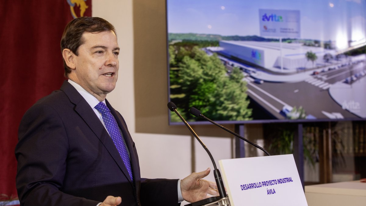 El presidente de la Junta, Alfonso Fernández Mañueco, este jueves en Ávila.