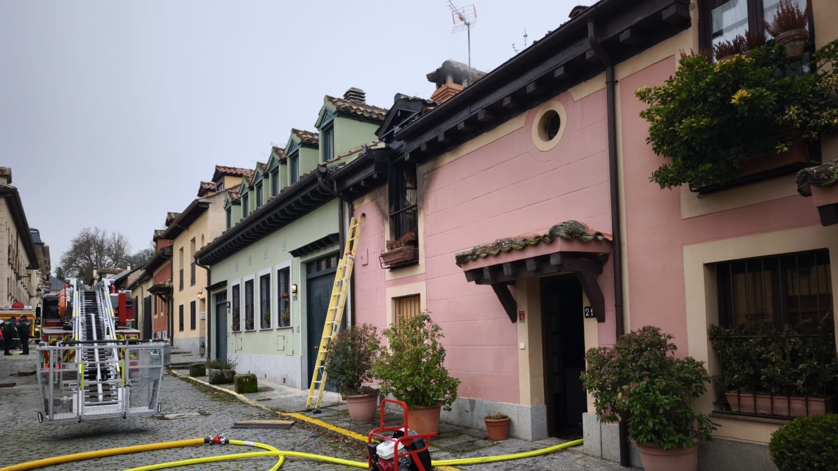 Incendio en una vivienda del Real Sitio de San Ildefonso.