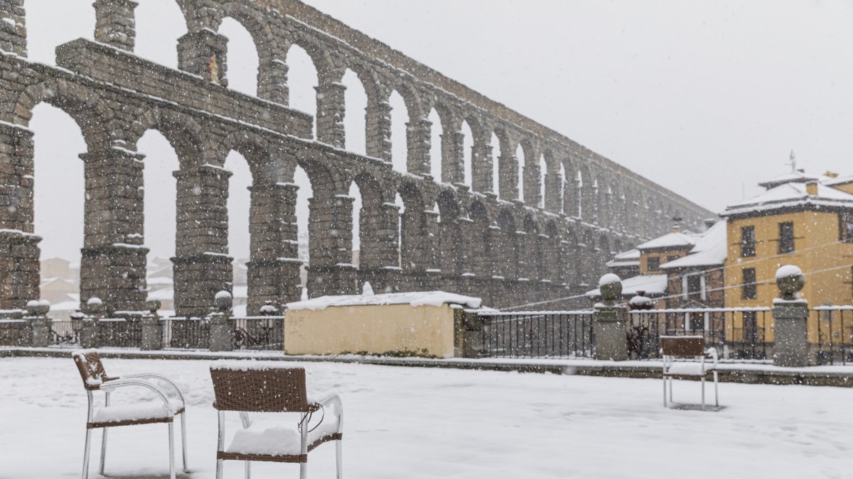 Nieve en Segovia.