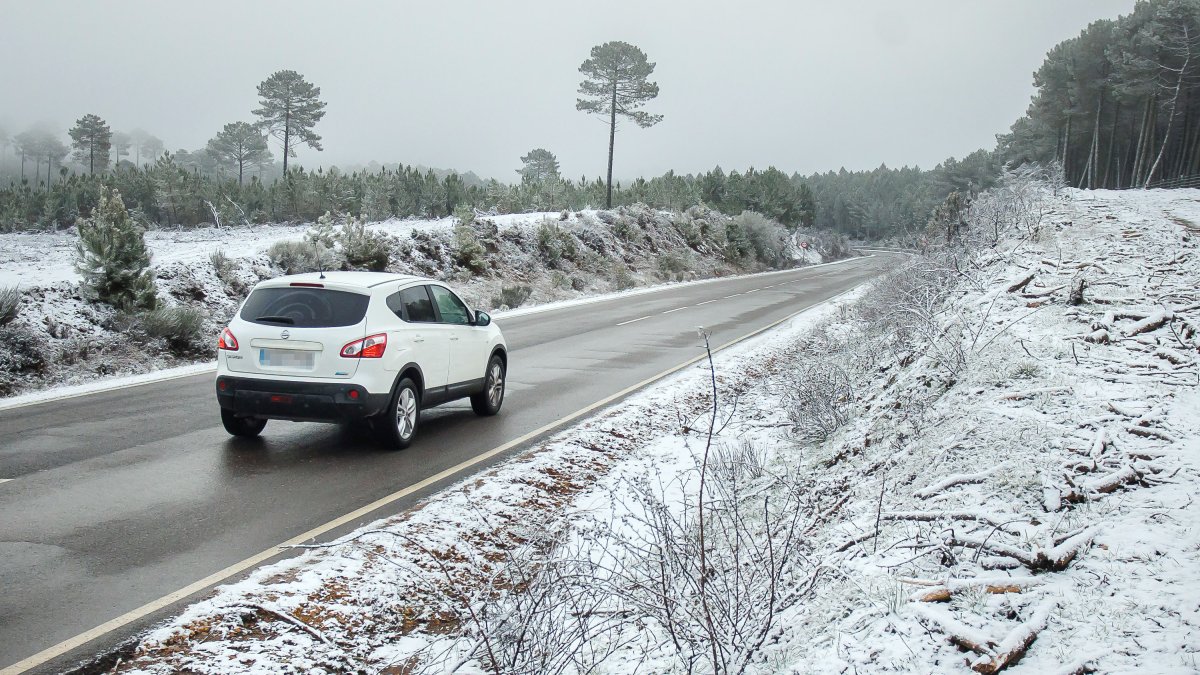 Nieve en el sur de la provincia de Salamanca