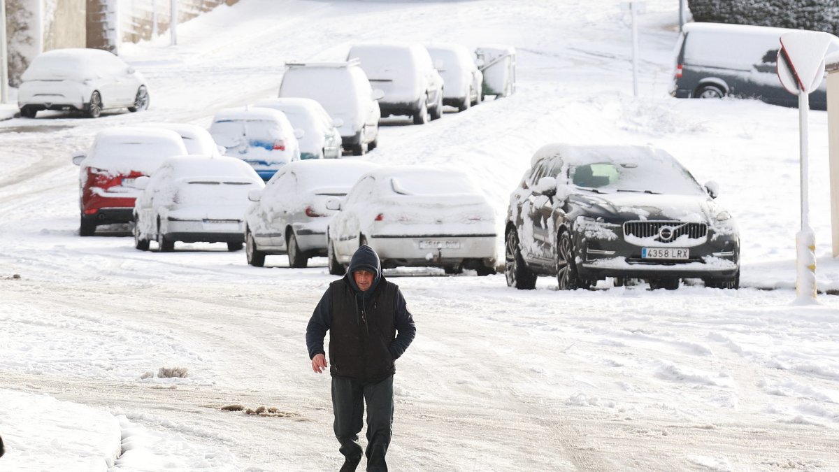 Temporal de nieve en Guijuelo (Salamanca)
