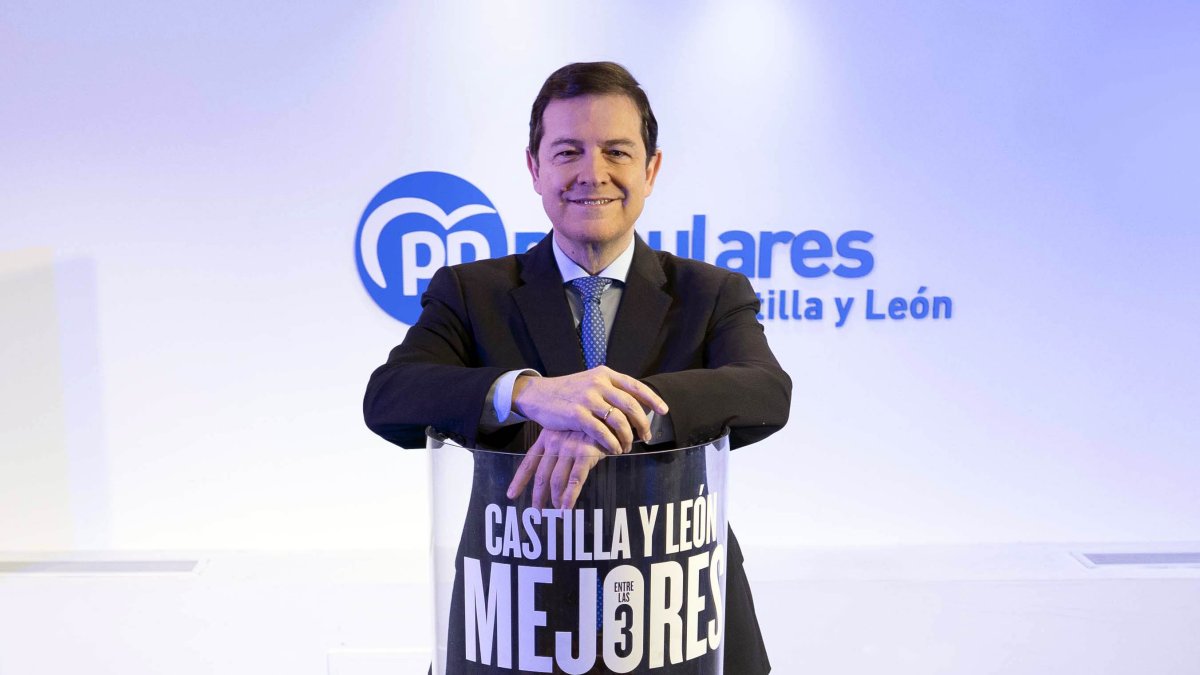 El candidato del Partido Popular a la presidencia de Castilla y León, Alfonso Fernández Mañueco