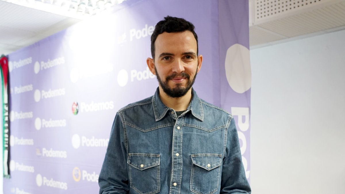 El coordinador de Podemos Castilla y León, Miguel Ángel Llamas, participa en el acto 'Territorios para vivir. Retos en el medio rural'