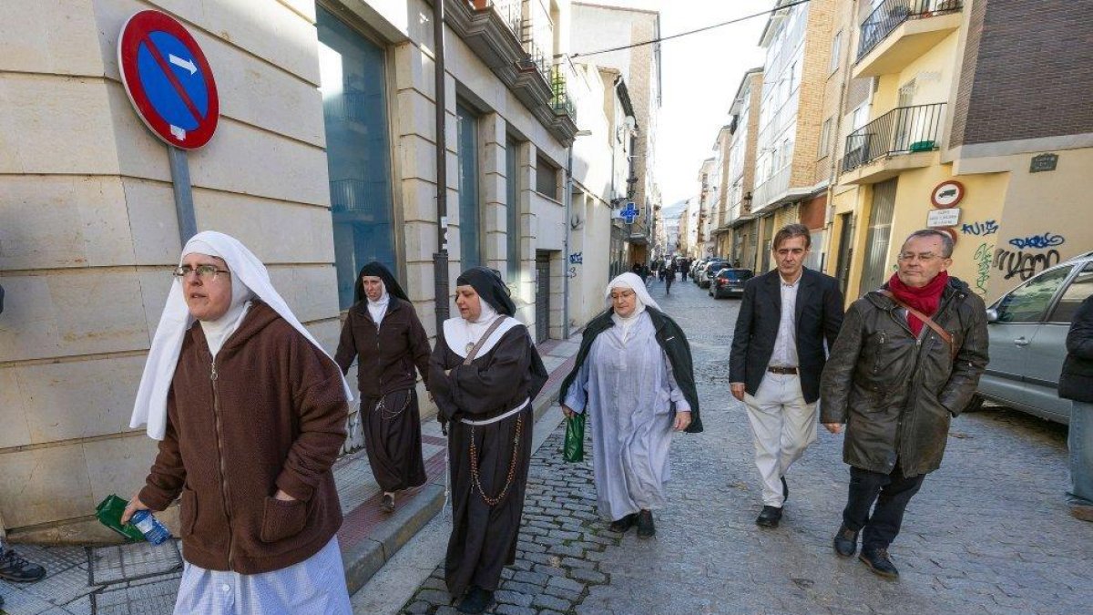 Cuatro de las exclarisas acuden a una de sus comparecencias al juzgado en una imagen de archivo